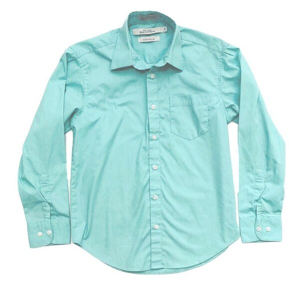 Perry Ellis Aqua Haze Button-Down Dress Shirt - Picture 2 of 5